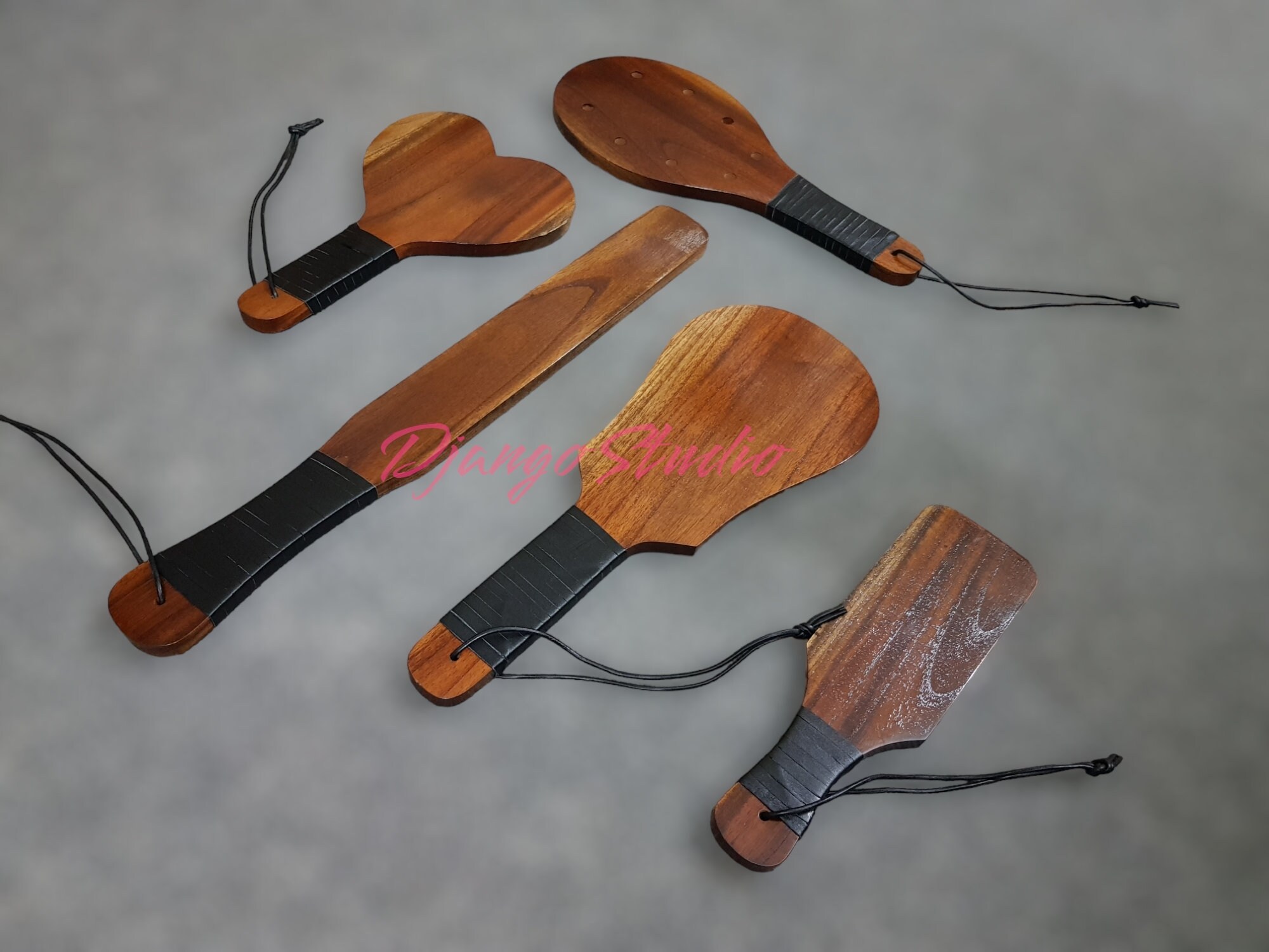 Juego de 5 paletas de madera pura para azotes, látigo de madera para adultos, azotador de madera, equipo de azotes para esclavos, fetiche, moda, regalo de dominatrix