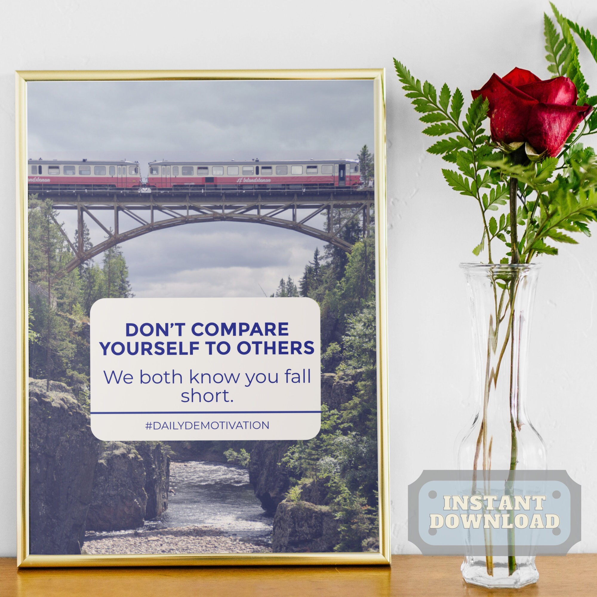 Vergleiche dich nicht mit anderen The Proziac Collection Etsy