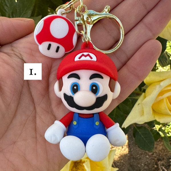 Different colored Mario Keychain