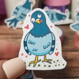 Cute Silly Pigeon Sticker Pack (6 pezzi)