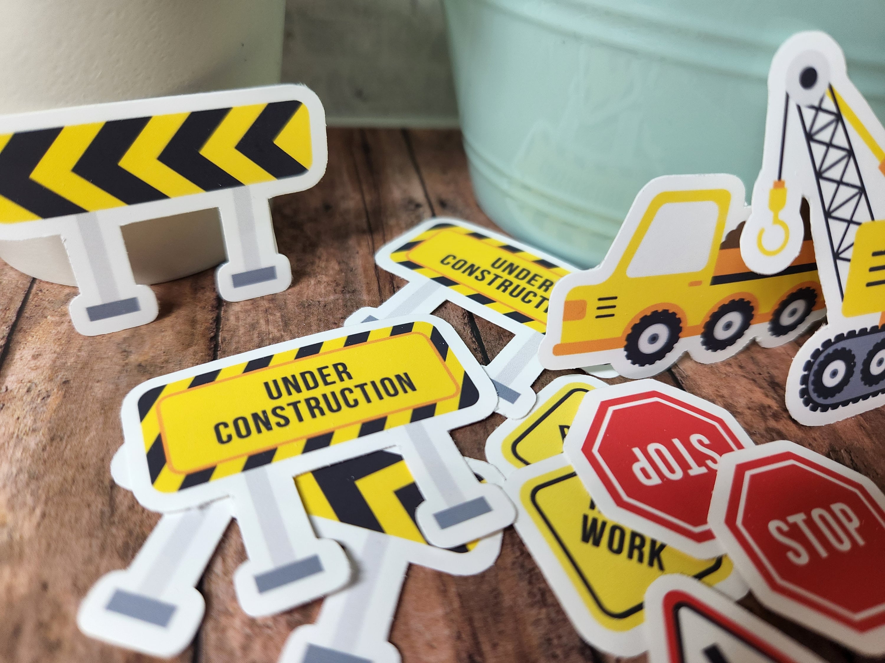 Construction Equipment Heavy Machinery Assorted Stickers (21 Pack) - Etsy