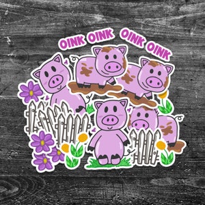 Lindo cartoon Muddy Pigs Oink Oink / Pegatinas (paquete de 21)