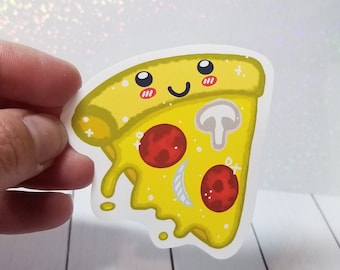 可愛いとろけるチーズピザスライスステッカー