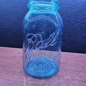 Vintage Ball Perfect Mason Jar Number 0  Antique Canning Jar