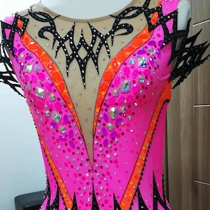 In stock. New leotard for rhythmic gymnastics, acrobatics suit, dancing jazz costume, figure skating dress, body for modern ballet, circus.