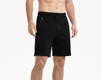 Men's Merino Wool Athletic Shorts – 7" Inseam, Zipper Pocket, Plastic-Free