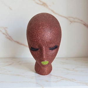 Female styrofoam mannequin head| display stand| wig stand| hat stand| mannequin head| wig head| glitter head| salon display| wig model| gift