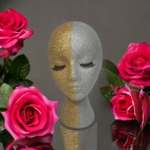 Female styrofoam mannequin head| display stand| wig stand| hat stand| mannequin head| wig head| glitter head| salon display| wig model| gift