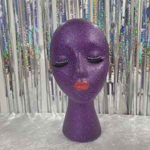 Female styrofoam mannequin head| display stand| wig stand| hat stand| mannequin head| wig head| glitter head| salon display| wig model| gift