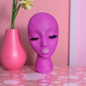 Female styrofoam mannequin head| display stand| wig stand| hat stand| mannequin head| wig head| glitter head| salon display| wig model| gift