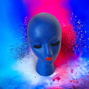 Female styrofoam mannequin head| display stand| wig stand| hat stand| mannequin head| wig head| glitter head| salon display| wig model| gift