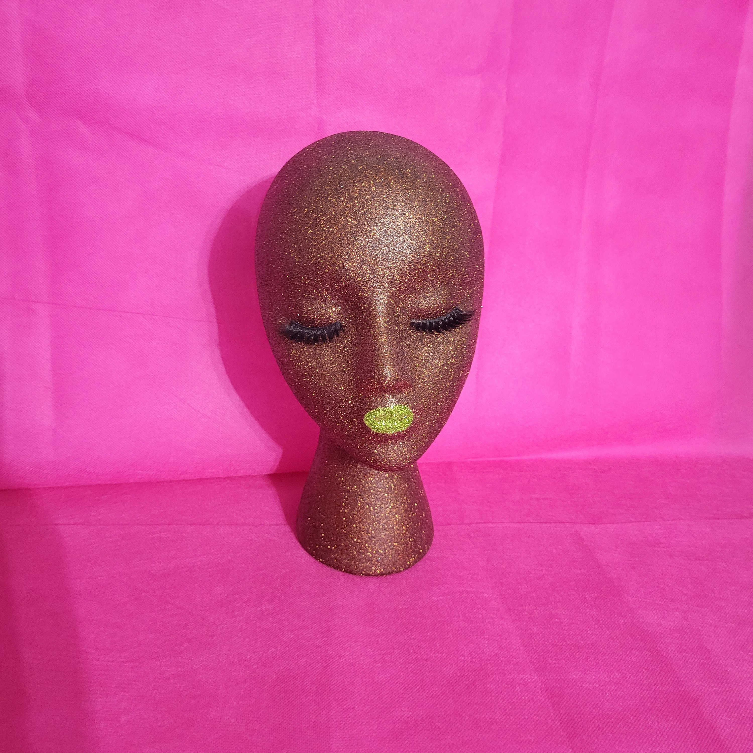 COVER for Styrofoam Wig Head. Contoured Stretch Velvet Fabric COVER, Made  in USA Styrofoam Wig Head Not Included 