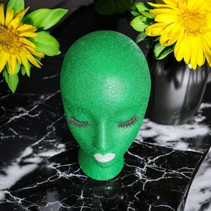 Female styrofoam mannequin head| display stand| wig stand| hat stand| mannequin head| wig head| glitter head| salon display| wig model| gift