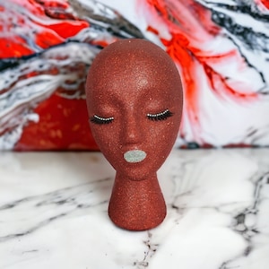 Female styrofoam mannequin head| display stand| wig stand| hat stand| mannequin head| wig head| glitter head| salon display| wig model| gift