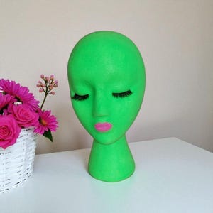 Female styrofoam mannequin head| display stand| wig stand| hat stand| mannequin head| wig head| glitter head| salon display| wig model| gift