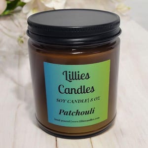 Patchouli Soy Candle| scented candle| home decor| fragrance| relaxing candle|perfect gift|soothing scent