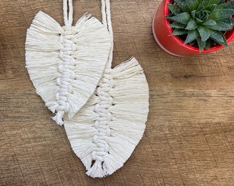 Boho Wall Decor, Leaf Macrame Decor, Modern Macrame, Nature Art, Macrame Wall Hanging