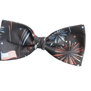 4th of July Dog Bow Tie | Patriotic Pet Accessories | Arizona Handcrafted | Independence Day Celebration Gift