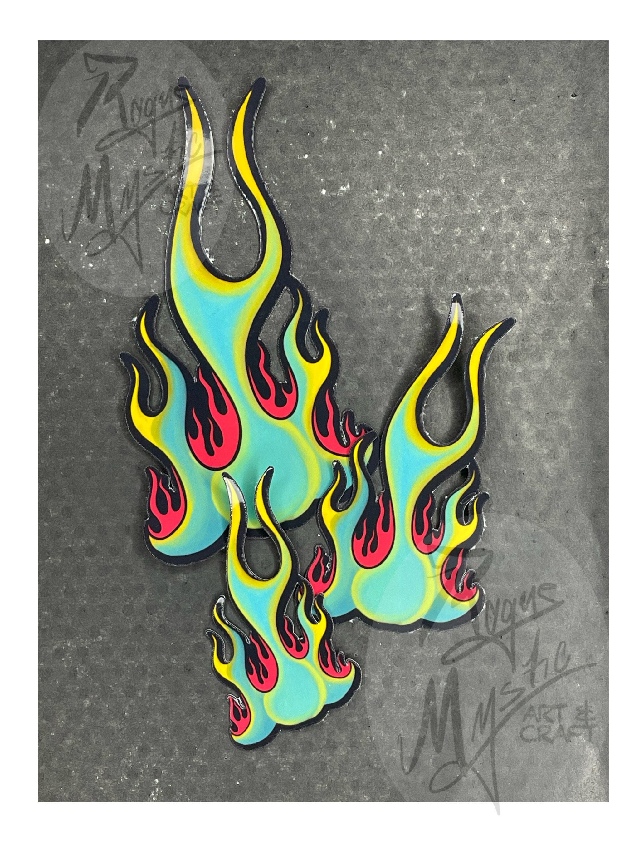 Dark Gray Devil Rubber Ducky with Flames Sticker for Sale by AMsArtStudio