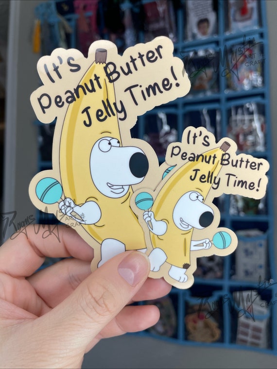 Brian Peanut Butter Time Family Guy Stickers Etsy