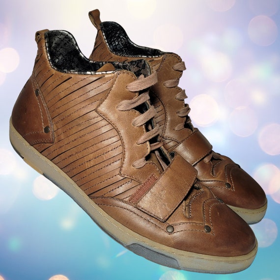 Mark Nason Mens Brown Leather Shoe Boot Sneakers … - image 3