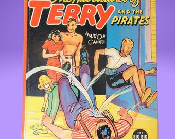 1938 Vintage 1st Edition &quot;The Adventures of Terry and the Pirates&quot; Hardback Children&#39;s The Big Big Book by Milton Caniff ~ Christmas Gift!