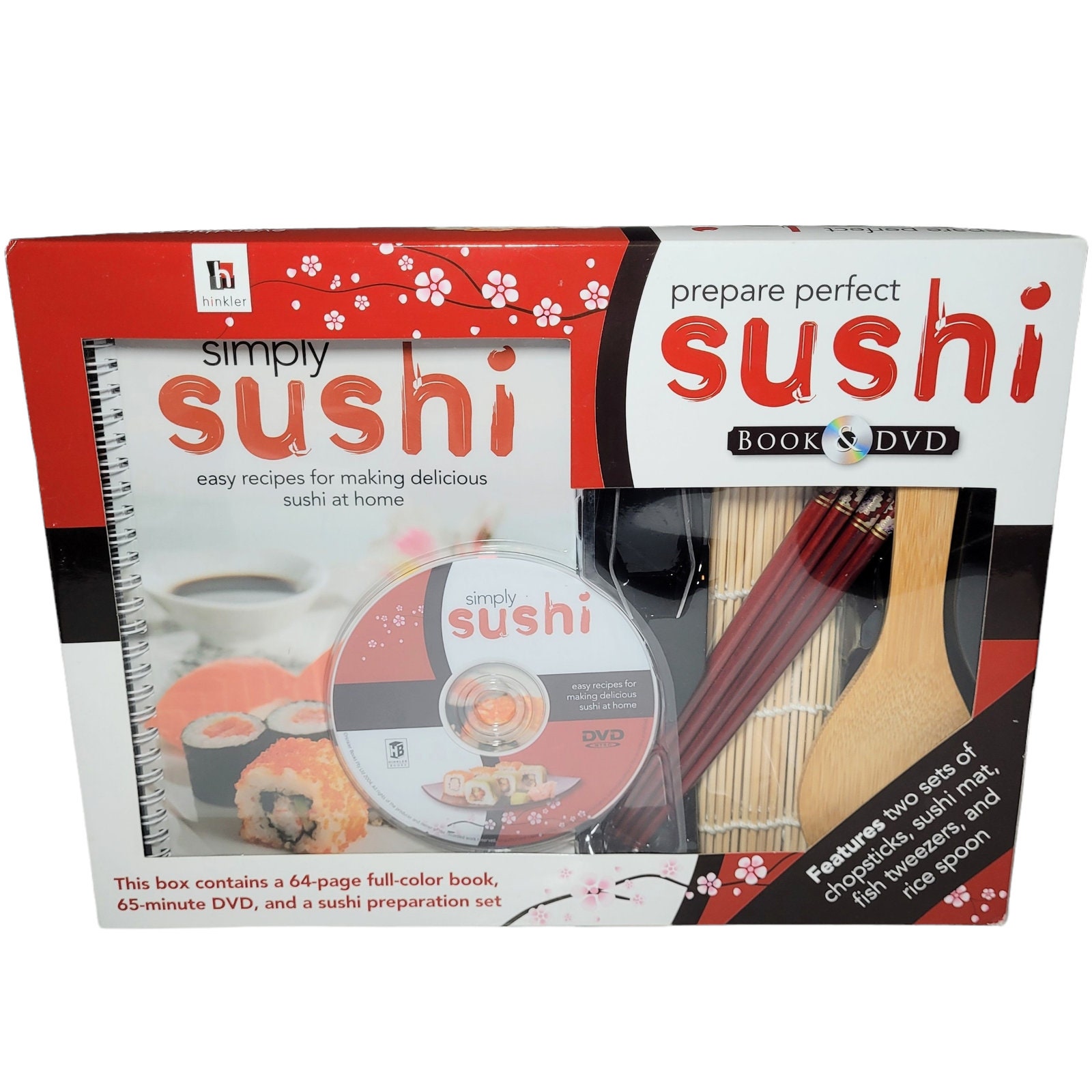 Hinkler: Kawaii Sushi & Bento Box Set - Learn To Make Cute Sushi, Japanese Cooking  Kit, w/ Utensils, Rolling Mat, Rice Molds & More, Kids & Adults 