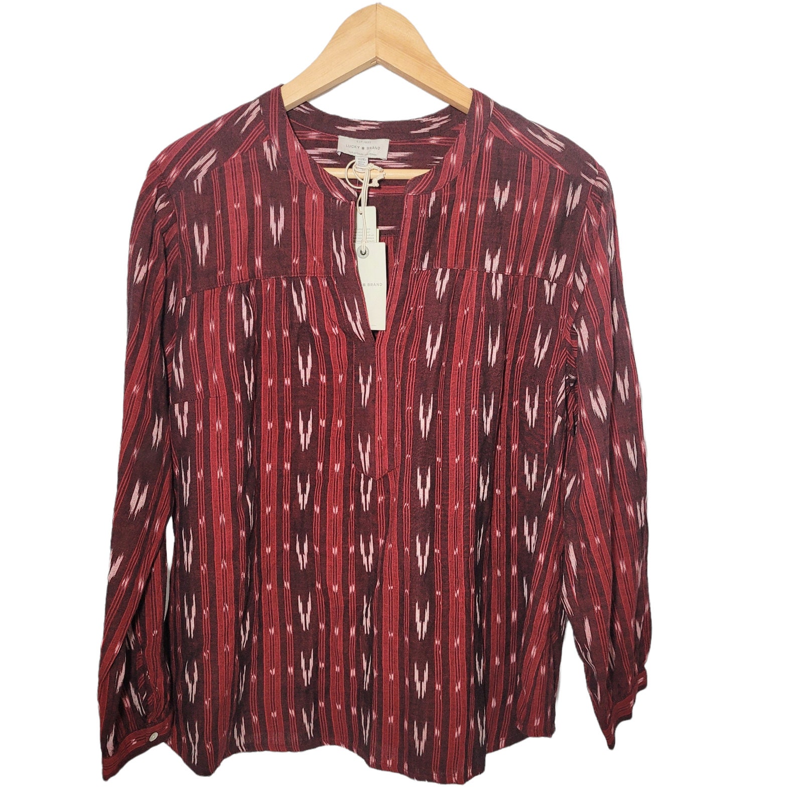 lucky brand red blouse