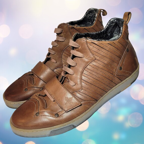 Mark Nason Mens Brown Leather Shoe Boot Sneakers … - image 1