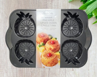 New Nordic Ware Pineapple Upside-Down Mini Cake Pan Bake Bakeware  ~ 6 Individual Cakelet Molds ~ Made in USA