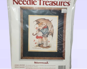 complete Hummel Looks Like Rain Weekenders counted cross-stitch kit unopened 1993