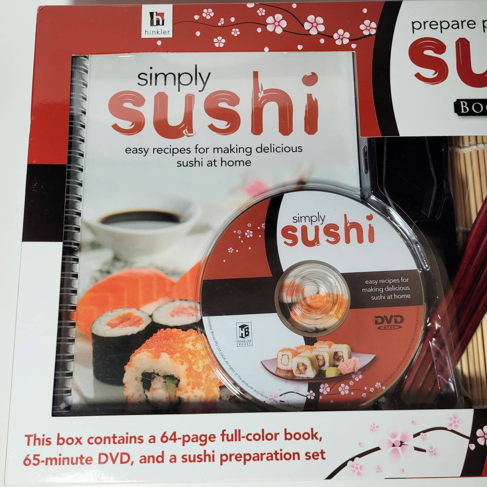 HINKLER COMPLETE SUSHI KIT WITH BOOK AND DVD TO MAKE YOUR OWN