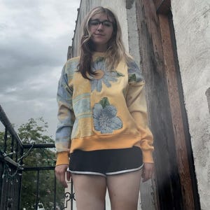 One of One Reworked Champion Floral Crewneck Sweater