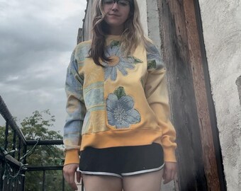 One of One Reworked Champion Floral Crewneck Sweater