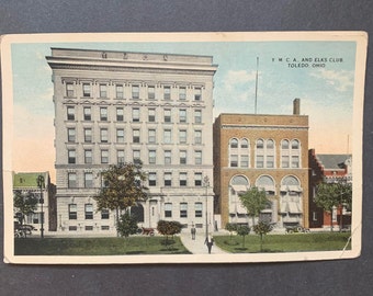 Y.M.C.A. and Elks Club, Toledo, OH Vintage Postcard. 1917