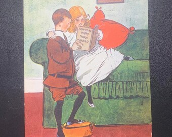 How to be happy through married, Used, 1906. Vintage Postcard.
