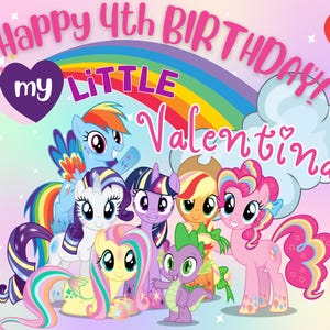 My Little Pony Customizable Birthday Banner