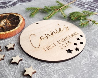 Personalised Christmas ornament | Christmas bauble with a name | My First Christmas | Christmas ornament for a baby | baby's first Christmas