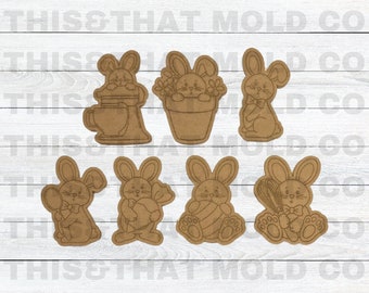 Silicone Molds | Cute Bunny Mold | Easter Mold | Silicone Mold | Molds | Resin Art | Resin Molds | Molds for Resin, Candles, Clay, Wax, Soap