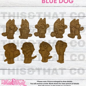 Silicone Mold | Blue Dog Mold | Made To Order Molds | Keychain | Magnet | Resin Crafts | Resin | Epoxy Resin | Heeler