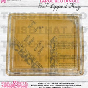 Silicone Mold for Resin | Rectangle Tray / Lipped Coaster (LARGE DEEP MOLD)