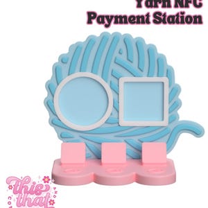 NFC Smart Tap Payment Station – Tap to Pay Sign | Contactless Checkout Display |Smart Tap | NFC | Custom QR Code Stand | Yarn