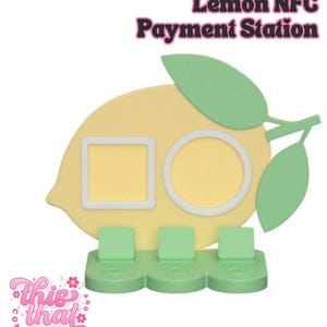 NFC Smart Tap Payment Station – Tap to Pay Sign | Contactless Checkout Display |Smart Tap | NFC | Custom QR Code Stand | Lemon