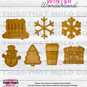 Silicone Mold for Resin | Christmas Winter Wonderland Flats