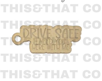 Siliconenmal voor hars | 'Drive Safe'-sleutelhanger met sleutelringgat
