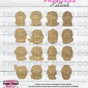 Silicone Mold for Resin | Princess Kawaii San Cats