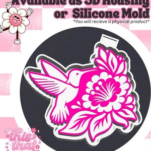 Freshie | Freshies | Freshie Molds | Silicone Mold | Floral Hummingbird