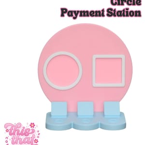 NFC Smart Tap Payment Station – Tap to Pay Sign | Contactless Checkout Display |Smart Tap | NFC | Custom QR Code Stand | Circle