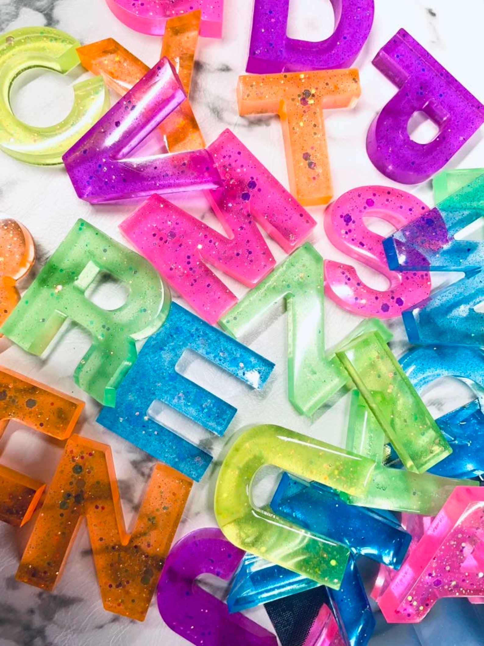 Custom Alphabet Letters Resin Letters Resin Alphabet Etsy