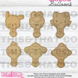 Silicone Mold for Resin | Kawaii San Friends Hot Air Balloons